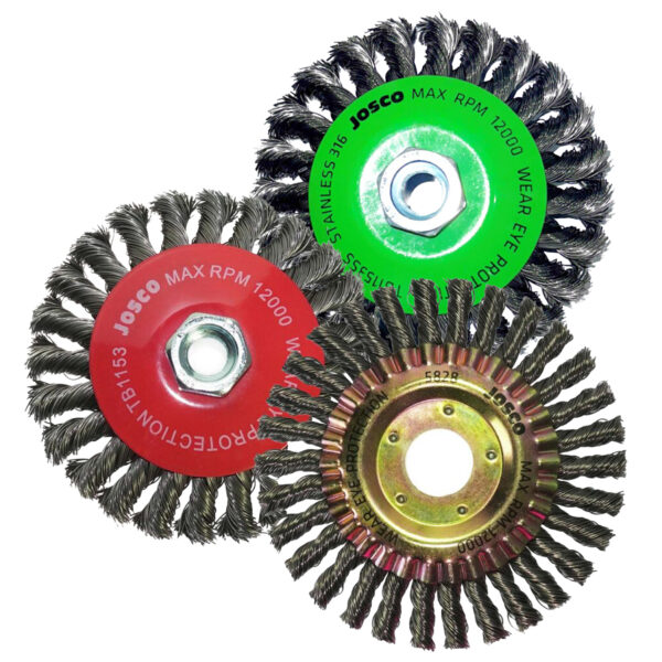 Twist Knot Brushes For:Angle Grinders